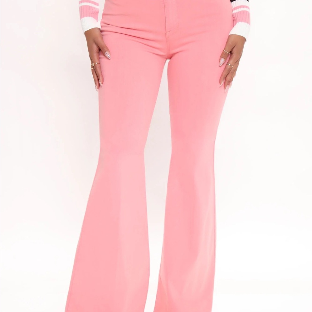 Fashion Nova  Pink Flare Pants